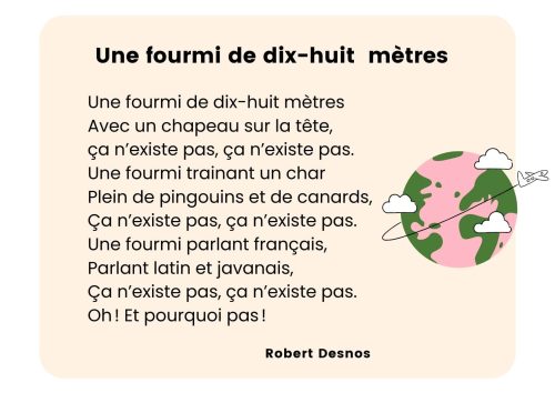 poésie une fourmi de dix-huit mètres